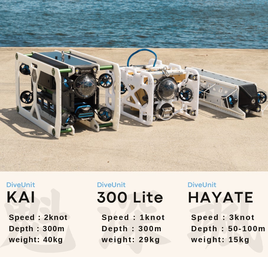 FullDepth、新型の国産産業用水中ドローン「DiveUnit KAI」,「DiveUnit 300 Lite」,「DiveUnit HAYATE」を販売開始 | 株式会社FullDepthのプレスリリース