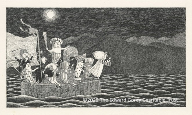 『ジャンブリーズ』挿絵・原画/1967/ペン、インク、紙 ©2022 The Edward Gorey Charitable Trust