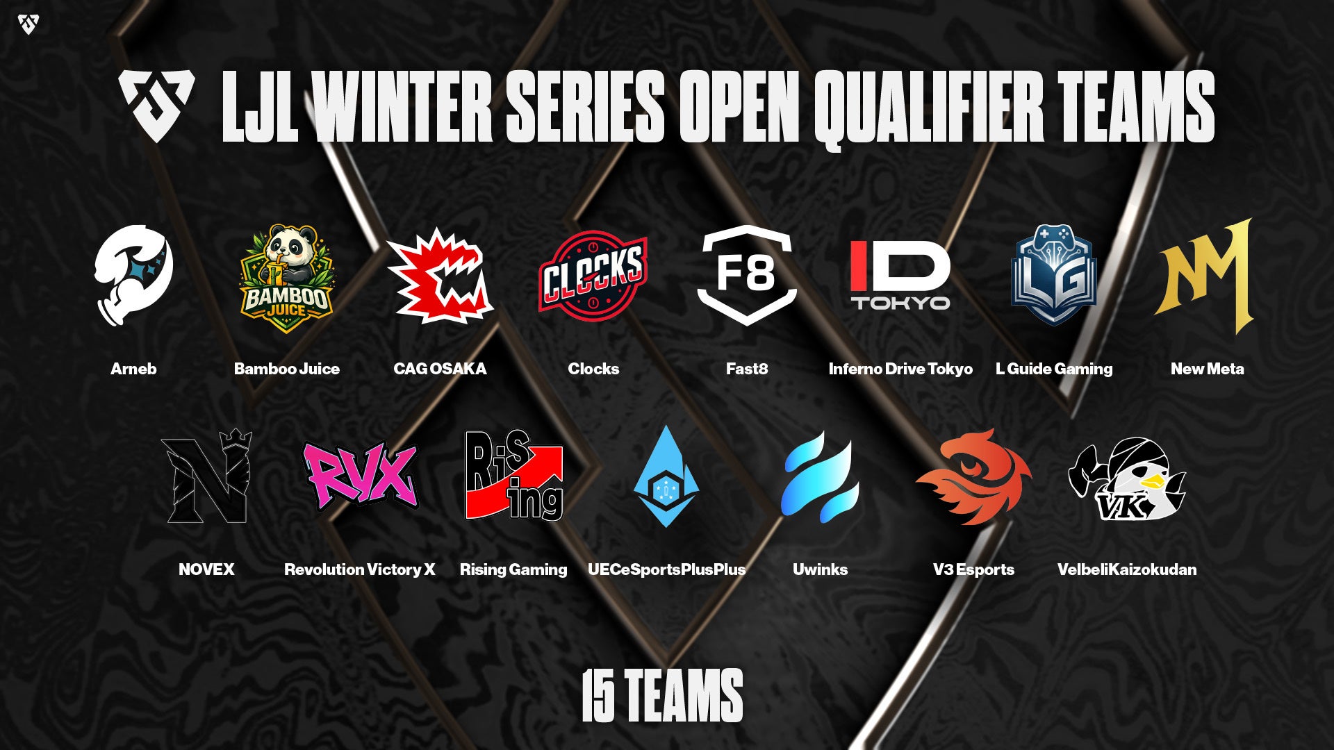 LJL 2026 Winter、1/31開幕！注目の15チーム集結
