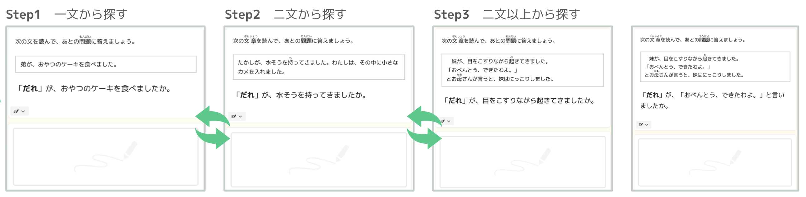 小学3年生 国語 読解問題（※習熟度により出題問題は変化）