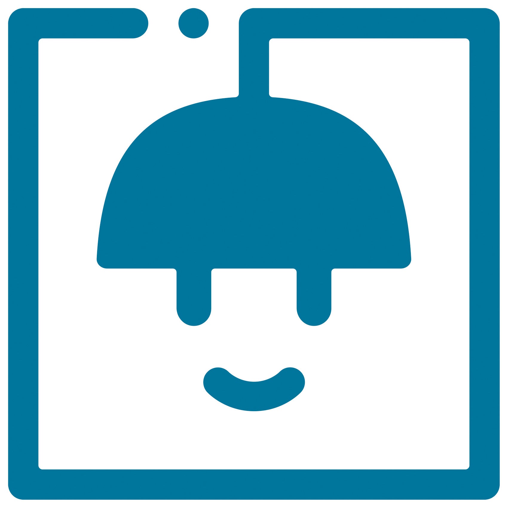 ロゴ：実体のない「電気」をポジティブなイメージにしたく、 「幸せな電気」をイメージして作成しました。