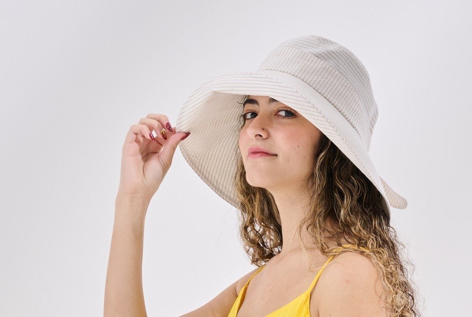 ジャストフィットハット　ベージュ