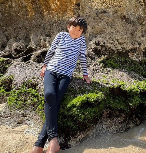 エポカルのマリンスクールスイム　ロングパンツとのセットで全身をガード