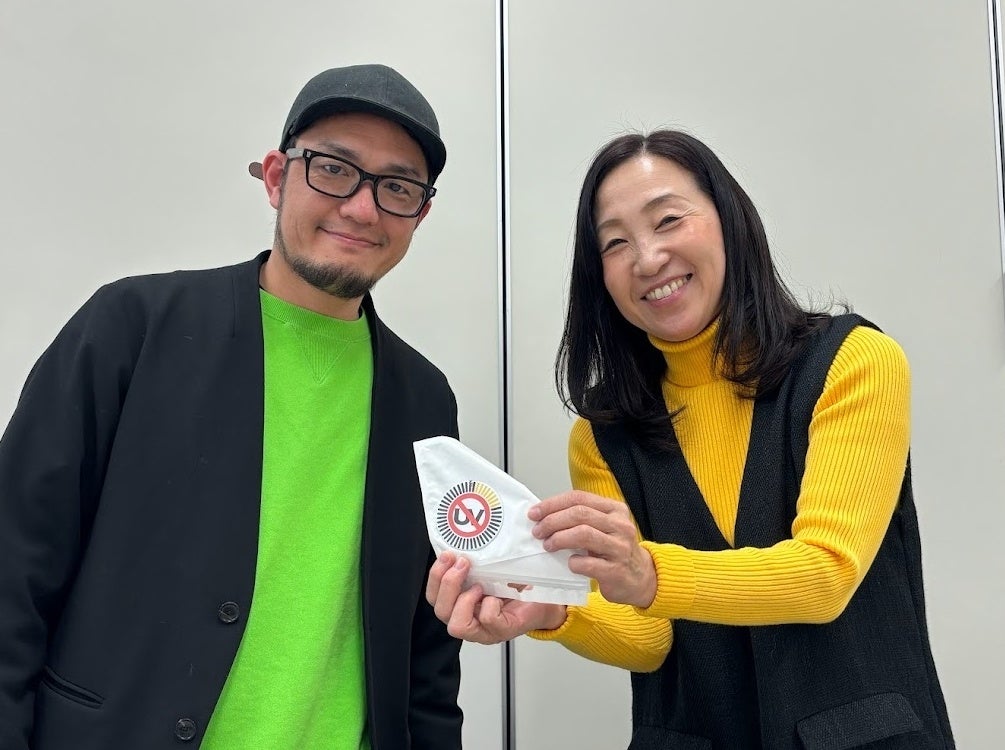 NO!UV Mark 阿部さんと株式会社ピーカブー代表松成紀公子