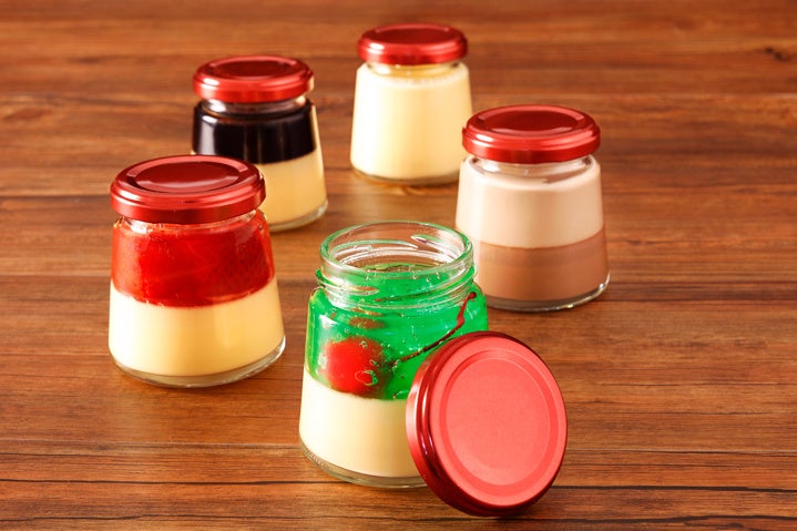 色とりどりのなめらかプリン