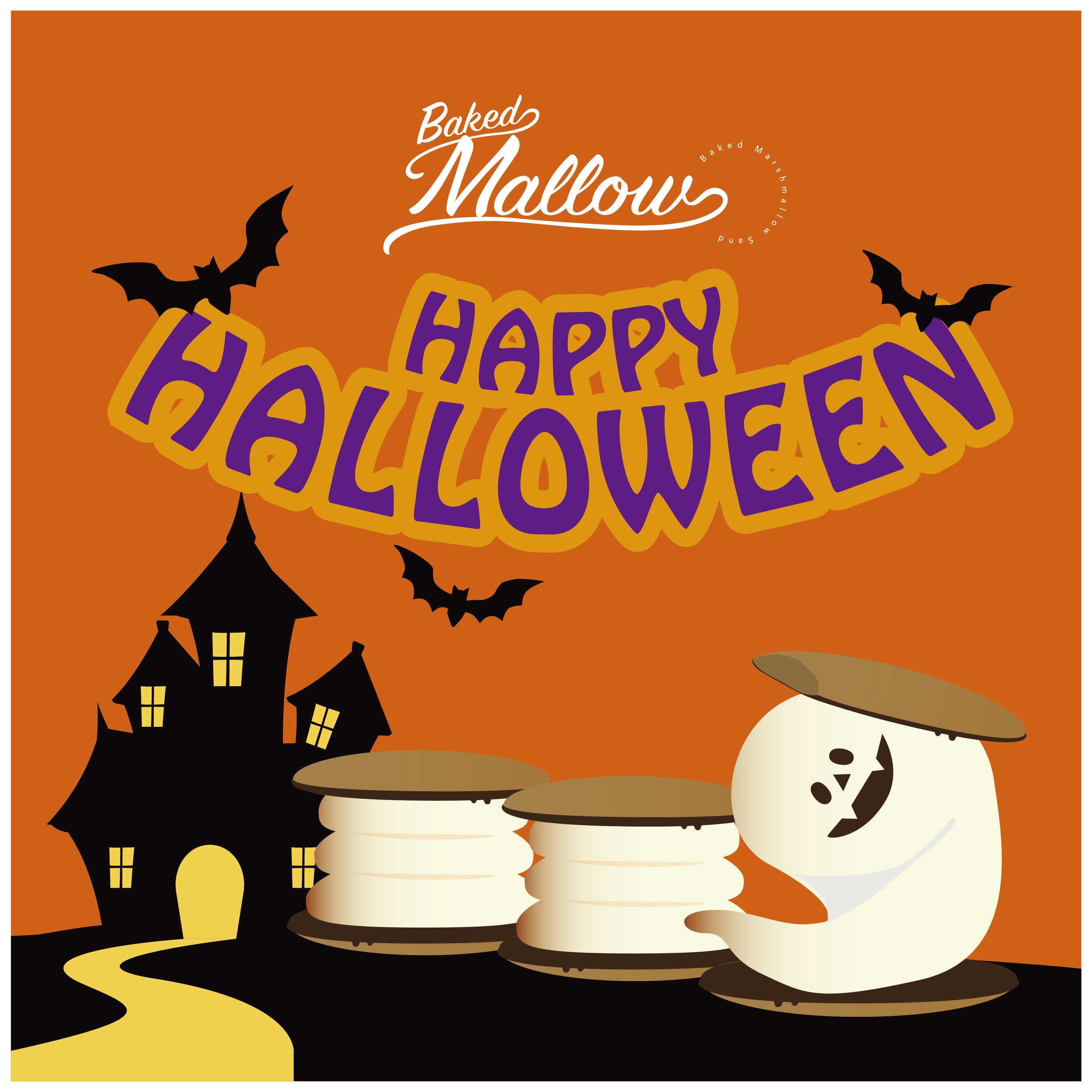 マシュマロおばけを頬張っちゃおう