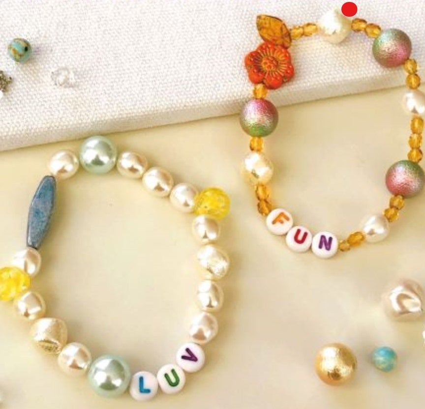 SDGsビーズで作る 簡単ブレスレット(2本セット)