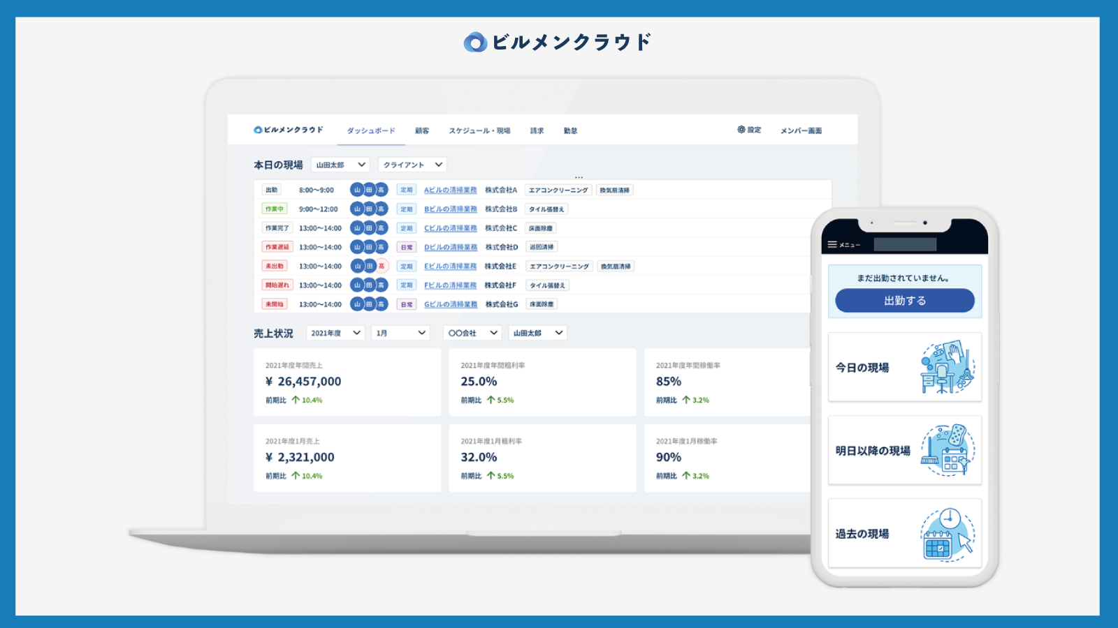 「ビルメンクラウド」サービスイメージ