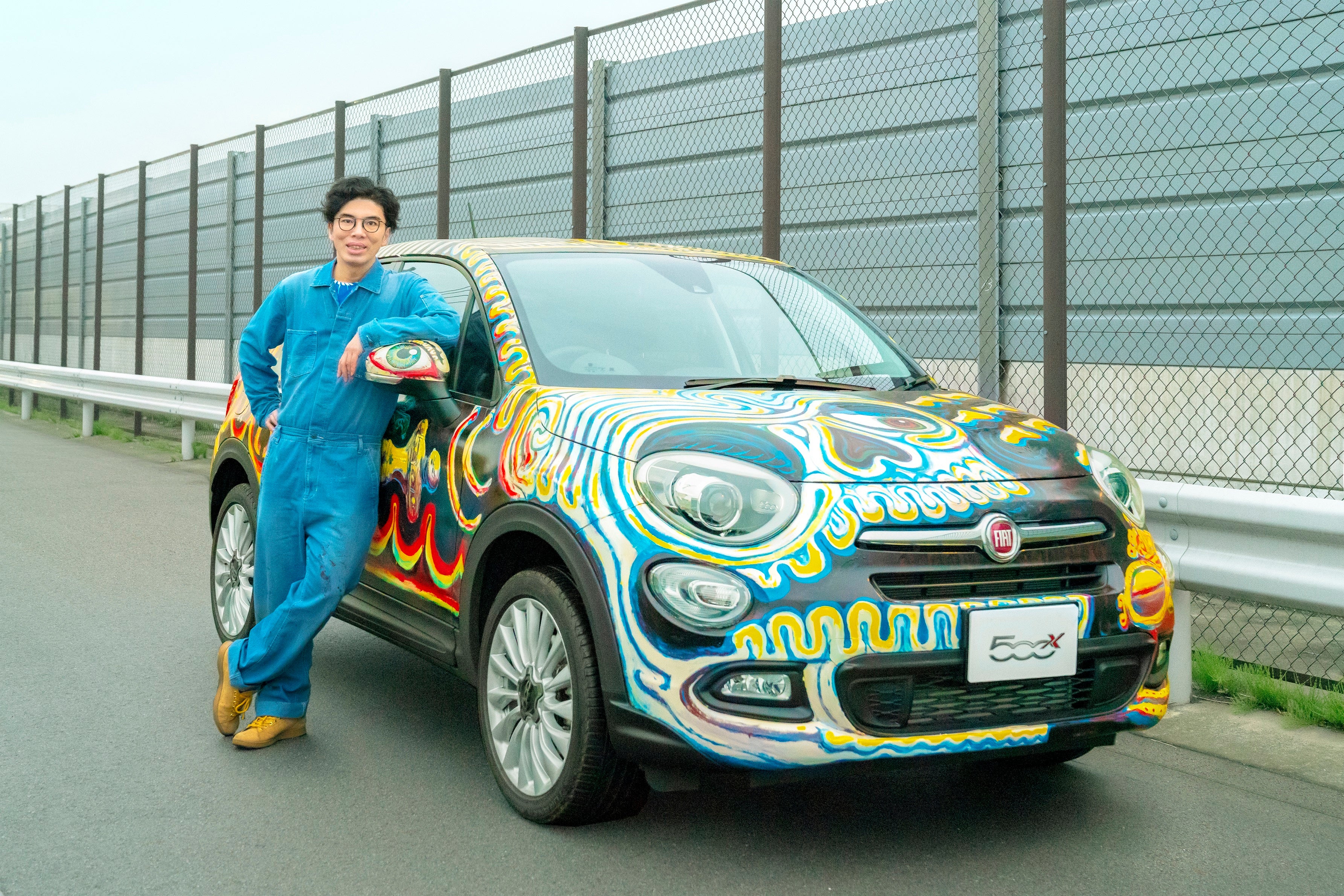 片桐仁さんと「JOMON（縄文） FIAT 500X」