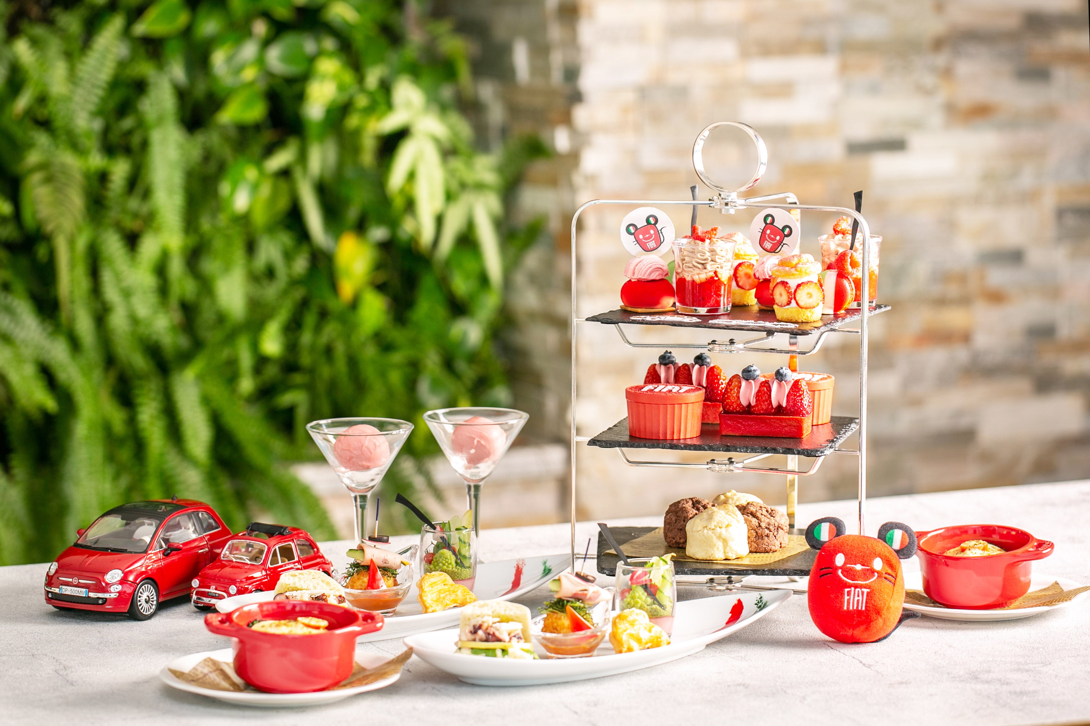 Strawberry Afternoon Tea Collaboration with FIAT