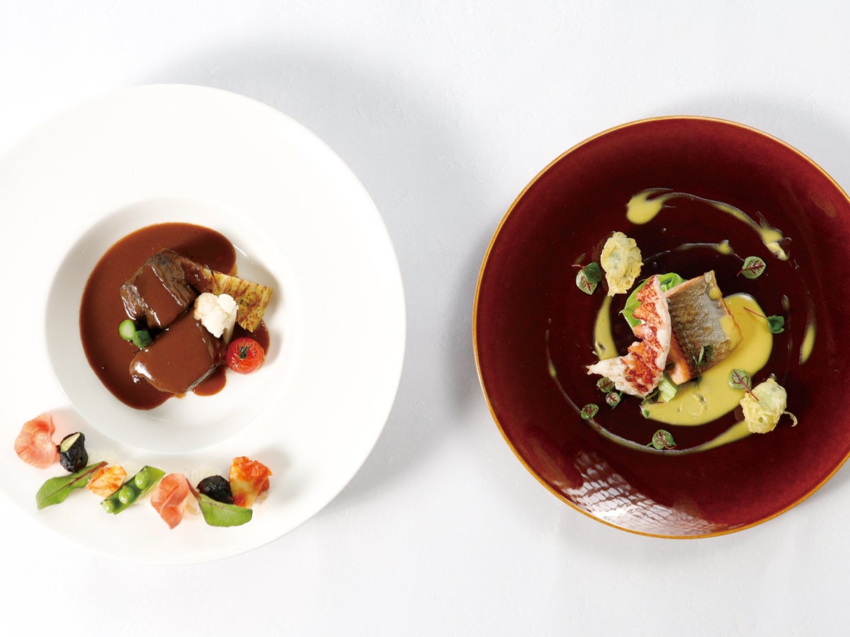 メイン料理は肉料理または、魚料理よりお選びいただけます。