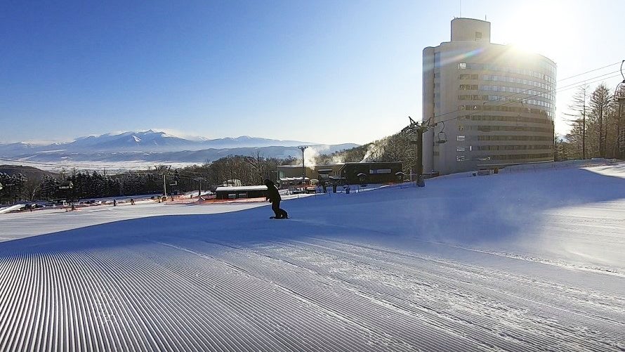 ホテルに直結したスキー場