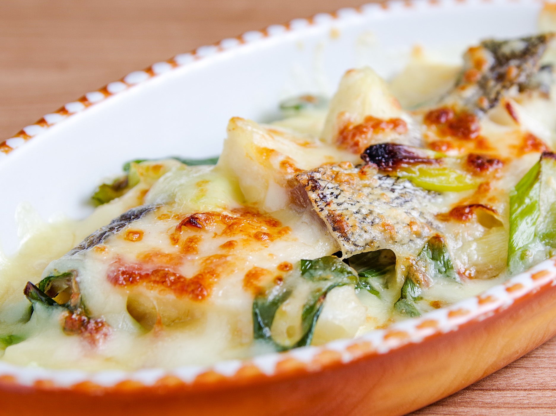 長ネギと鱈のニョッキグラタン