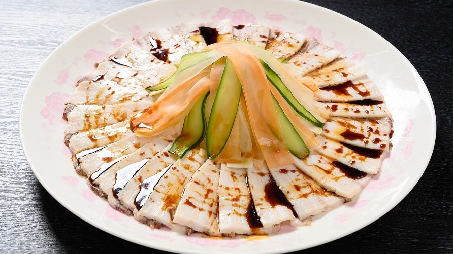 道産ブランド豚「夢の台地」の薄切り にんにくソース