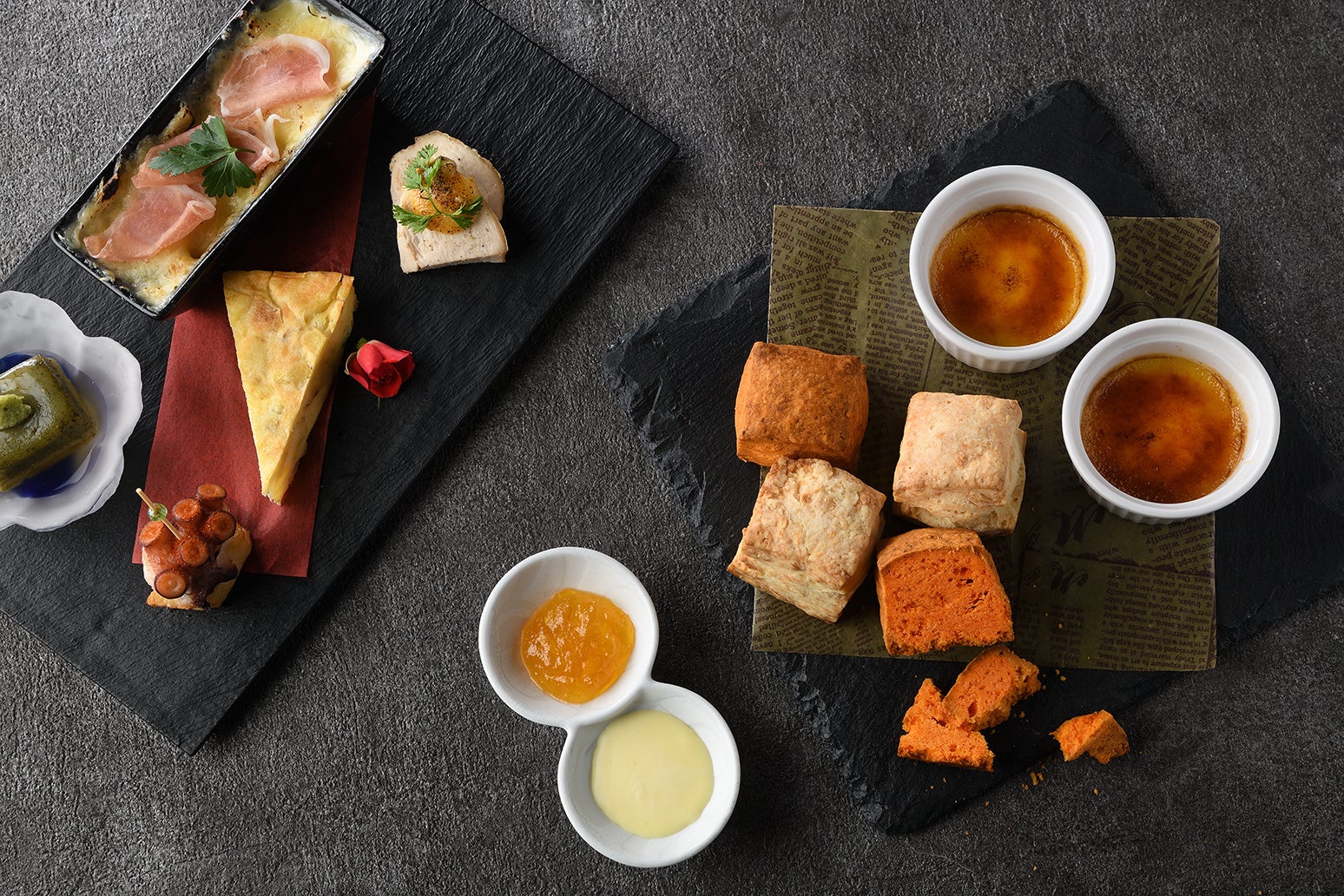 【下段・セイボリー】bubó BARCELONAコラボレーションアフタヌーンティー