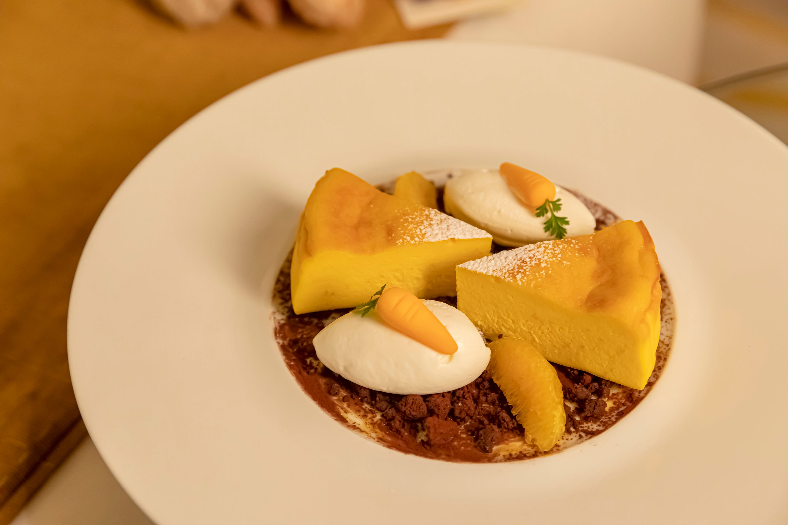 にんじんとオレンジのかくれんぼチーズケーキ イメージ