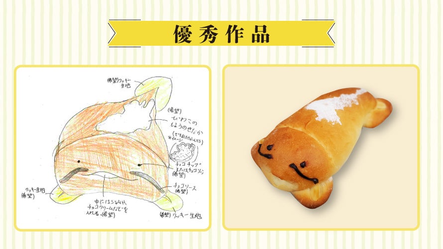 昨年の応募イラストと販売パン