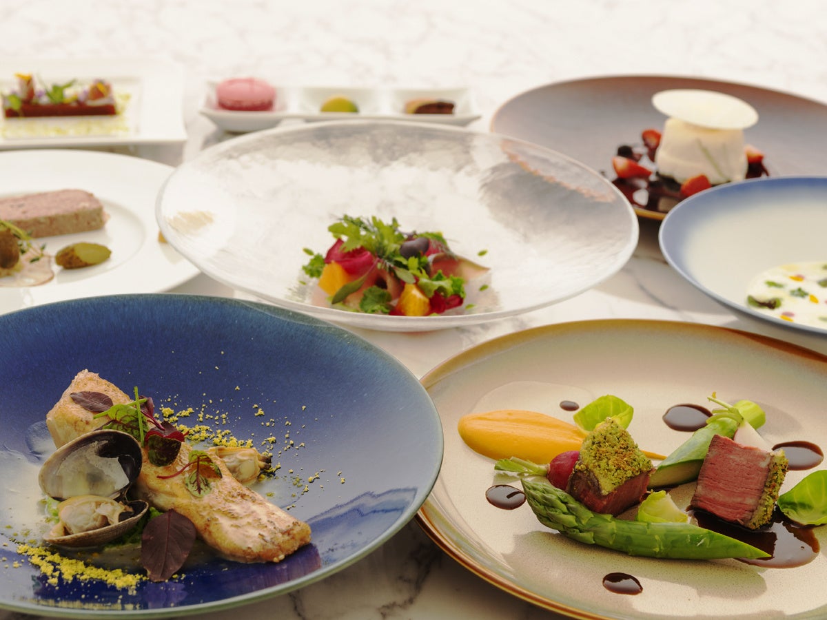 北海道産食材を使用したフランス料理のコース