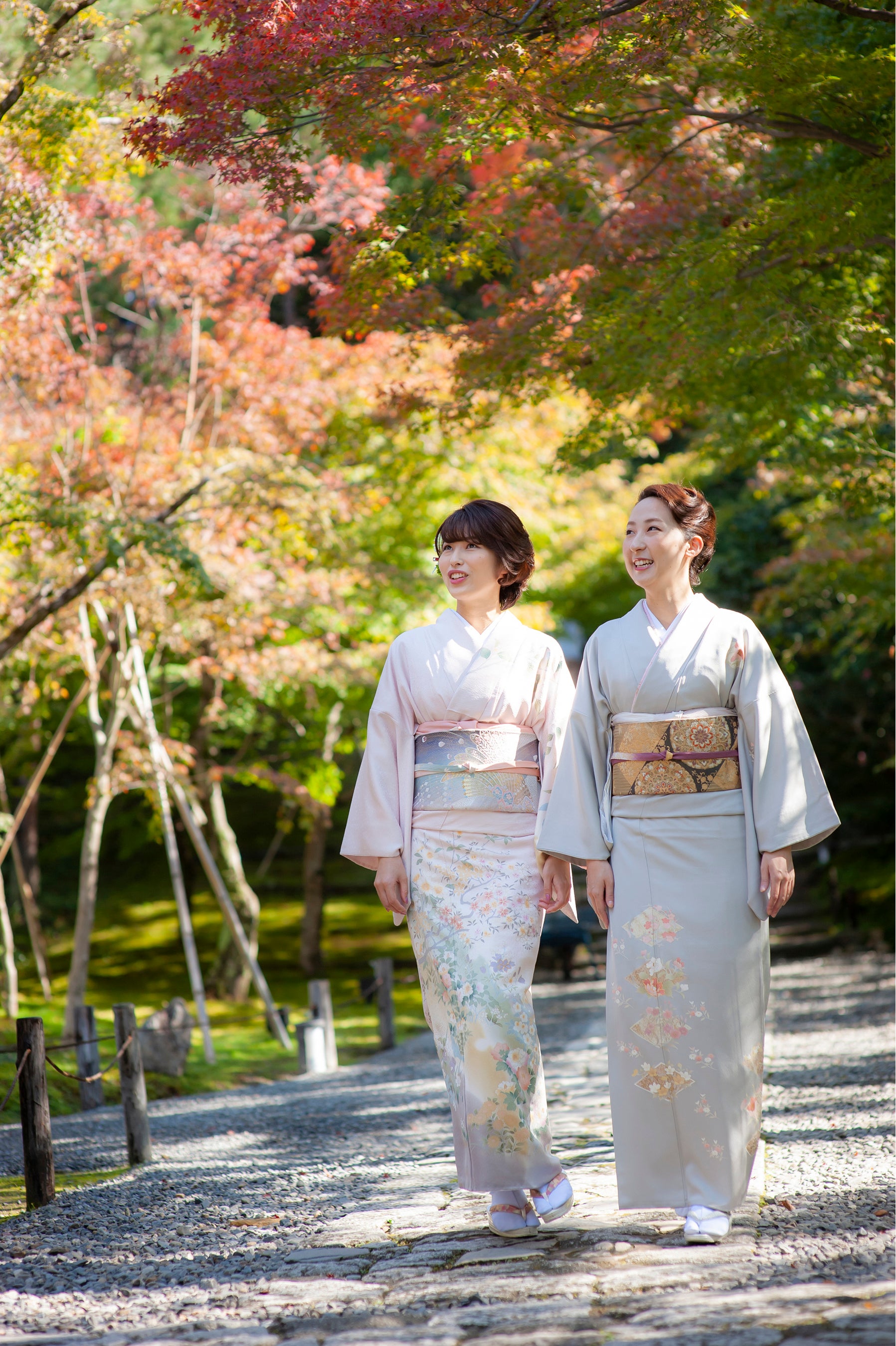 着付けの後は着物で京都の街を散策