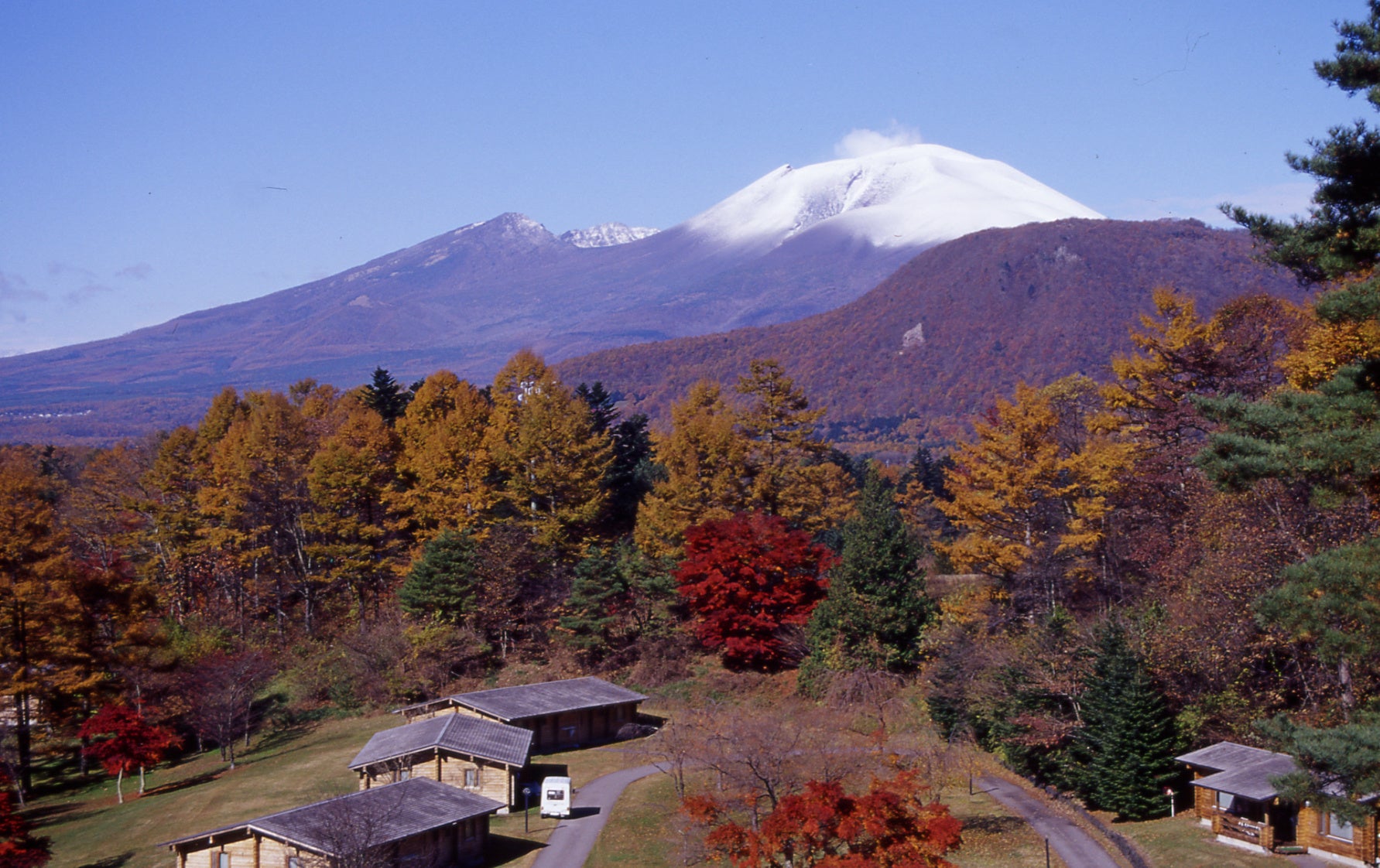 ❶丘の上から望む浅間山