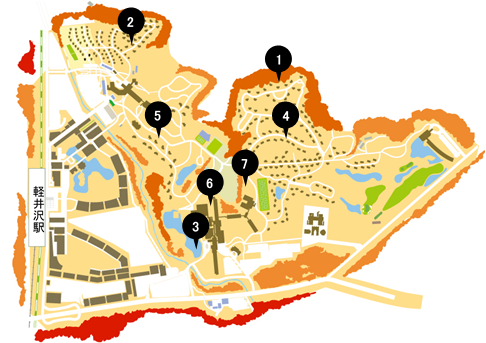 プリンスグランドリゾート軽井沢 絶景紅葉スポットMAP