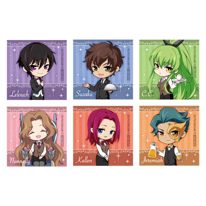 キャラクターソフトドリンク、ラテアート特典　 ステッカー全6種よりランダムにて1枚プレゼント