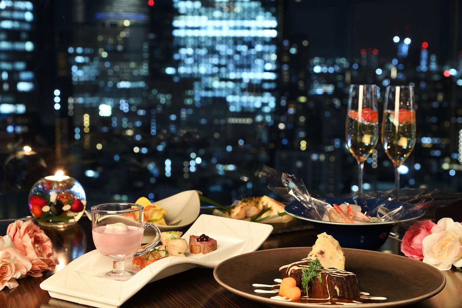 レストランから望む夜景 イメージ