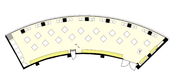 立食ブッフェスタイル レイアウト一例