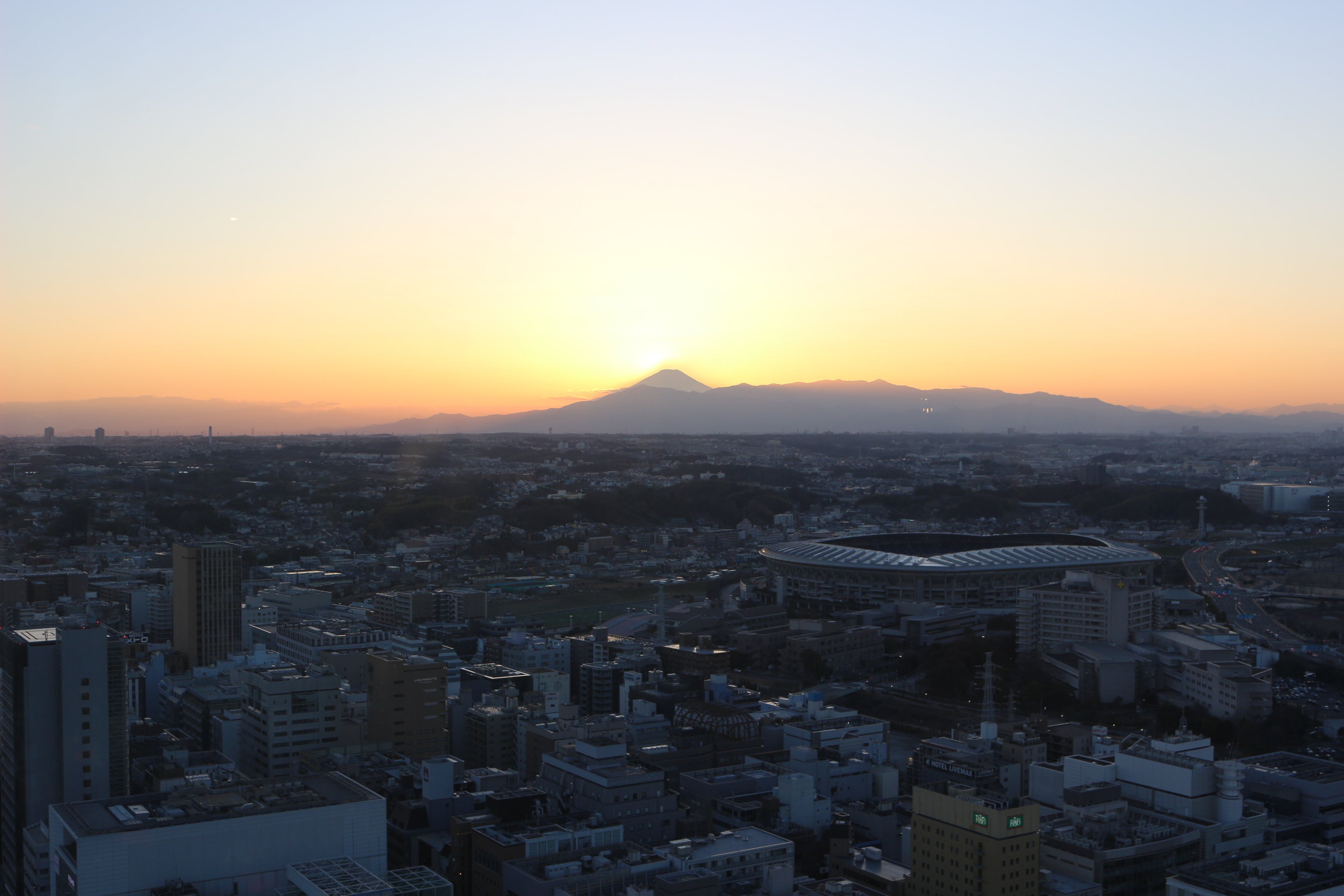 レストランから富士山方面サンセットイメージ