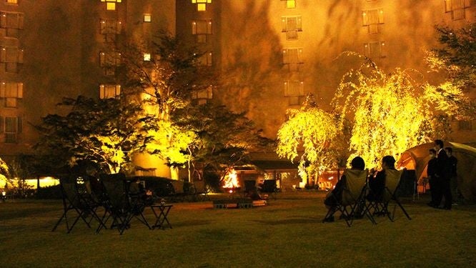 中庭ファイヤーピット