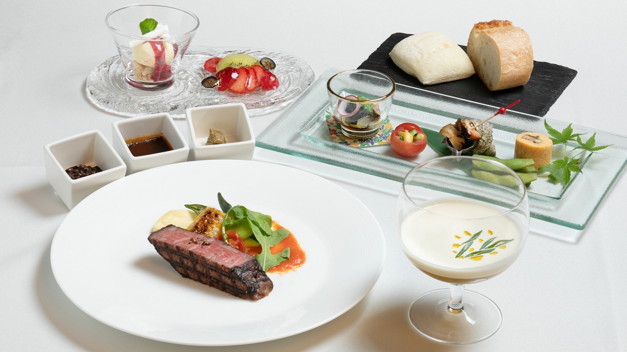 日帰りプランでご用意する、ディナーメニュー(イメージ)