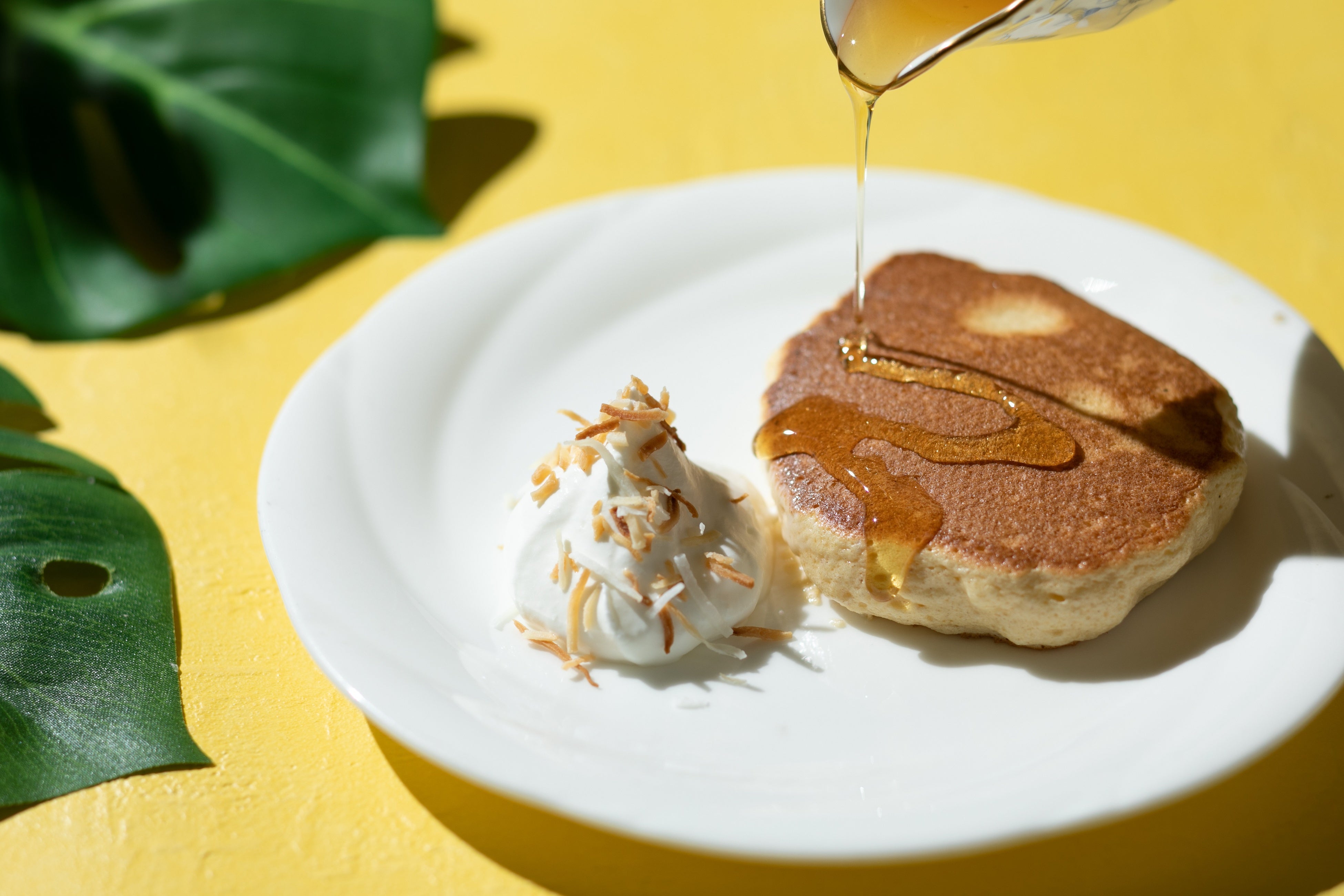 タロイモのスフレパンケーキ