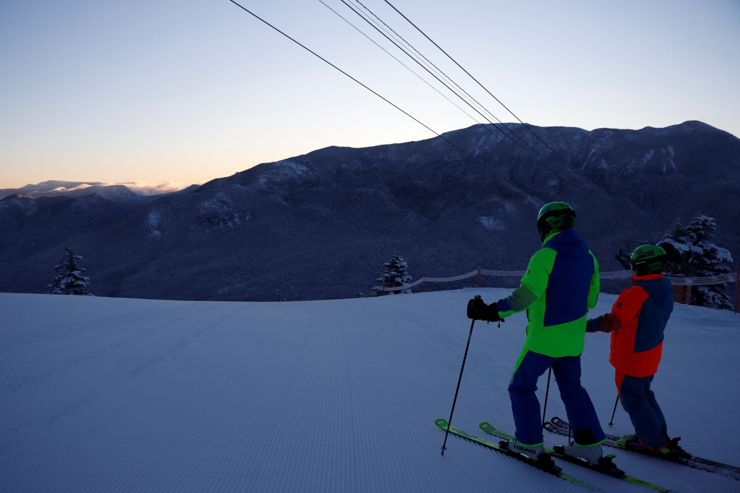 準備完了　自分だけのゲレンデが目の前に広がり、イメージを広げる