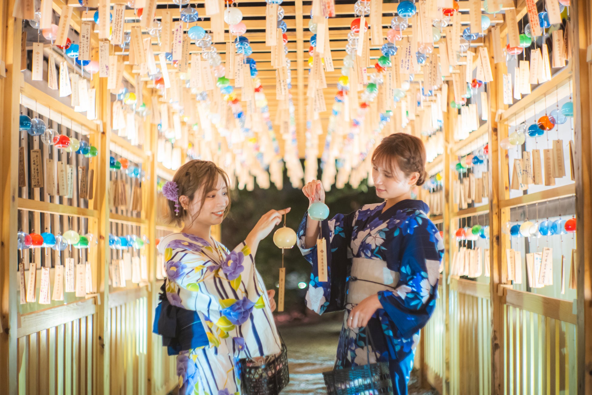 川越氷川神社 縁むすび風鈴を楽しむイメージ