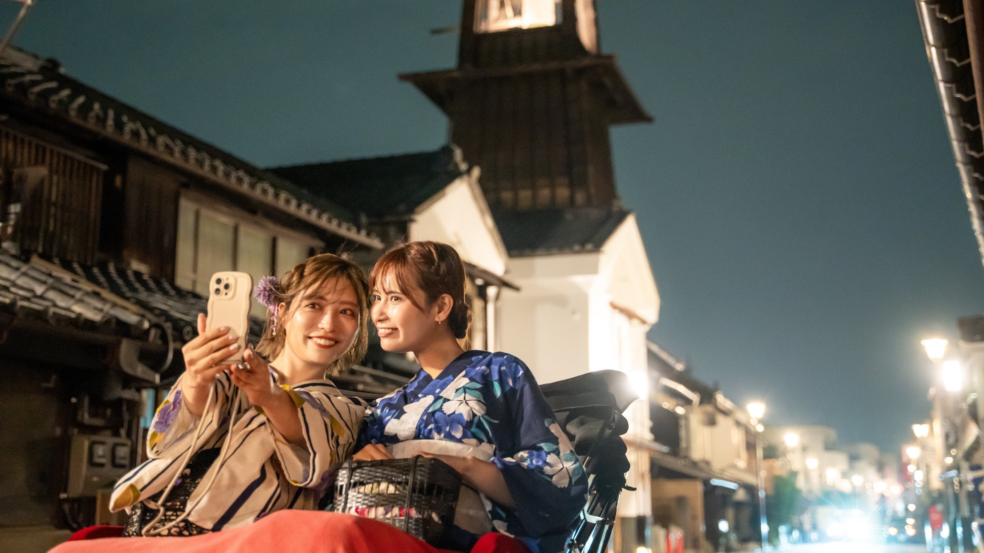 人力車で夕涼み体験イメージ