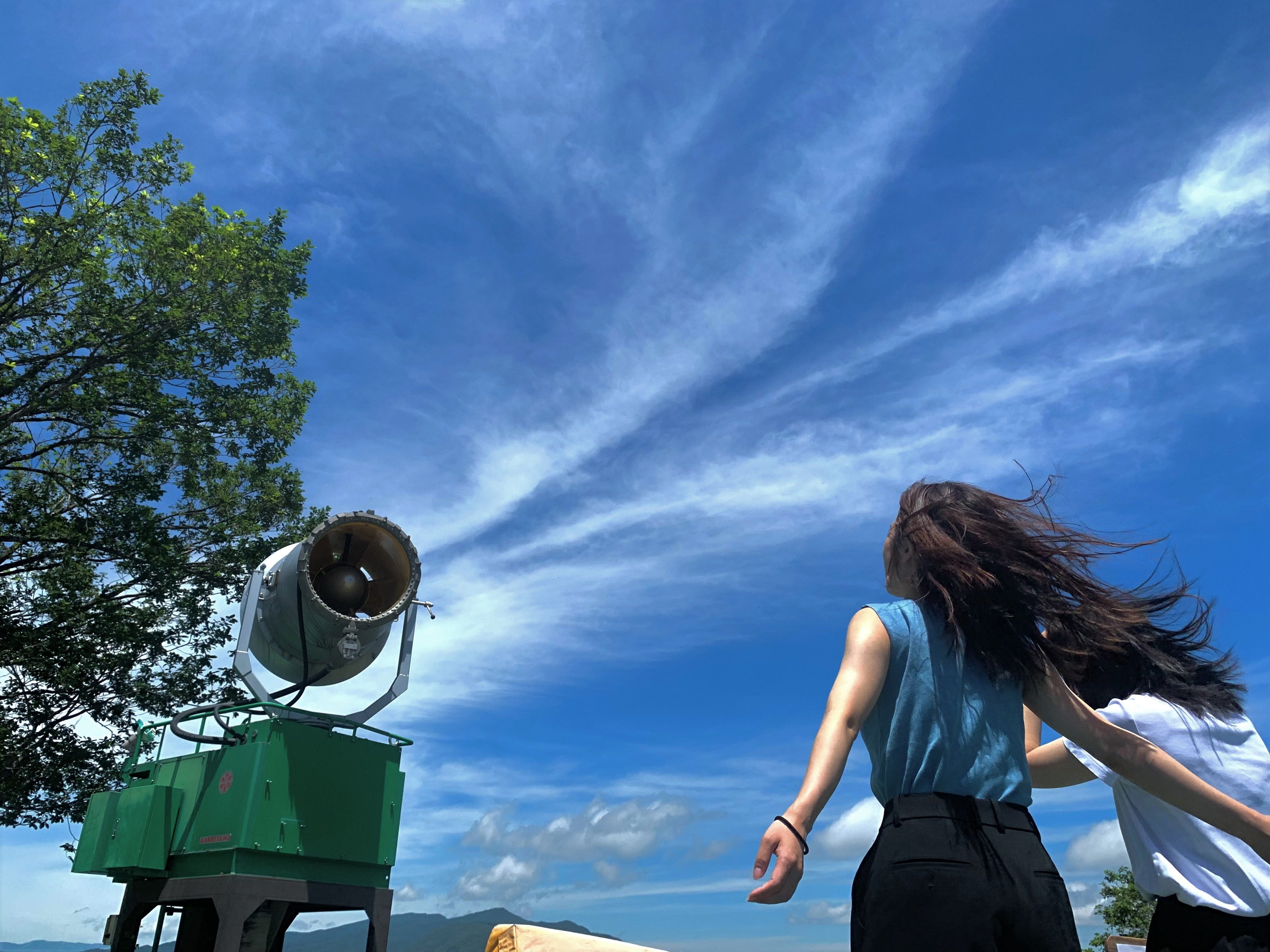 猛暑対策！山頂扇風機＆カルプリミスト