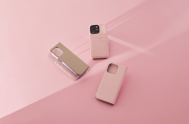 BONAVENTURA グレージュ×サクラピンク BONAVENTURA(ボナベンチュラ)｜スリーブ付き ビジネスカードケース