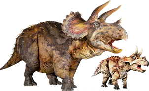 トリケラトプス親子【©ON-ART】