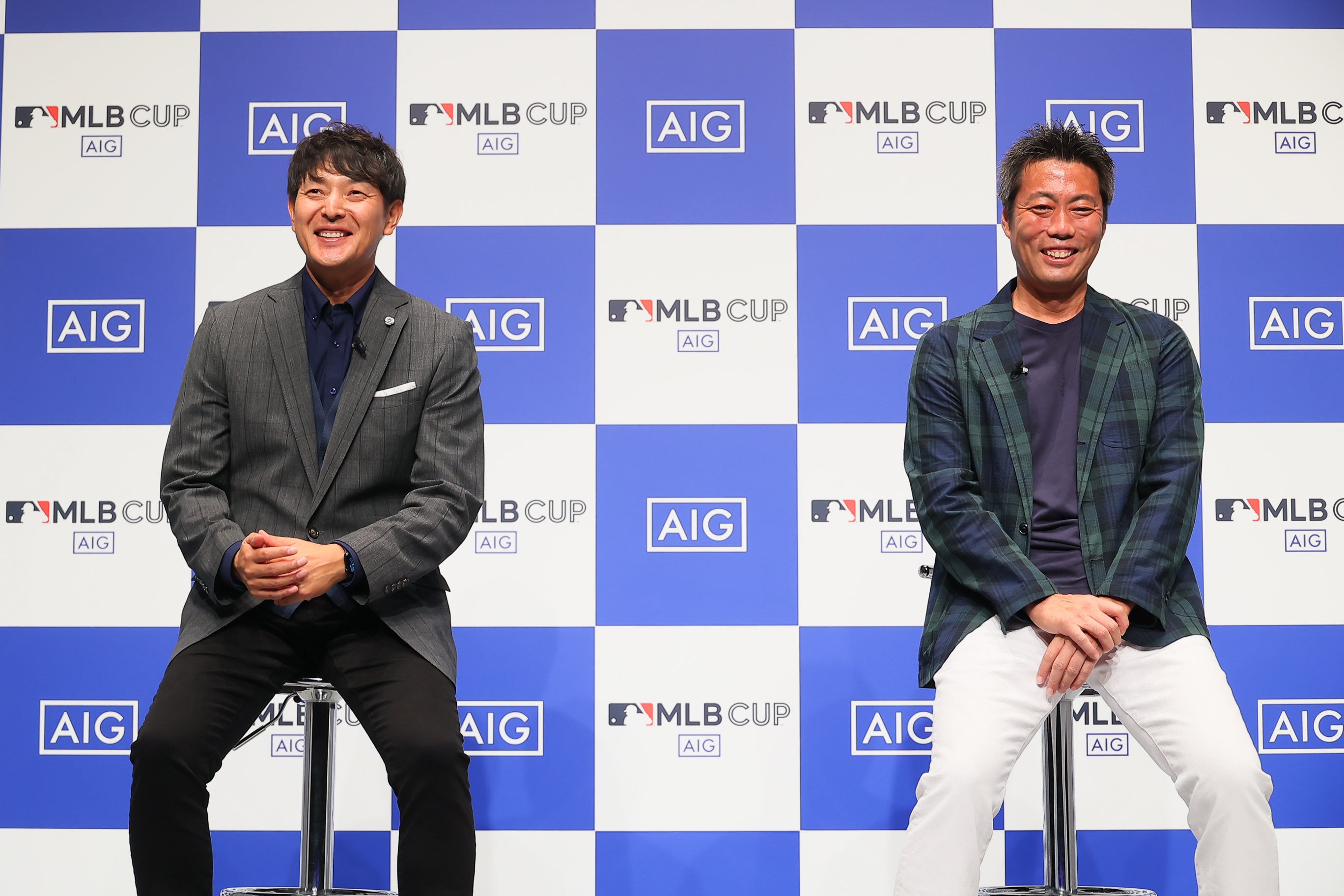 左から岩隈久志さん、上原浩治さん