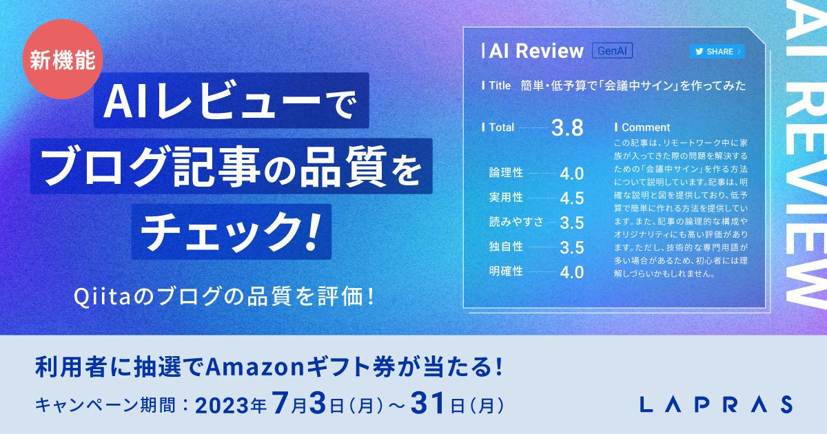AIレビューキャンペーン