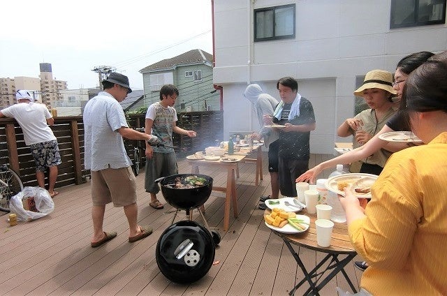 シェアハウスでのBBQ
