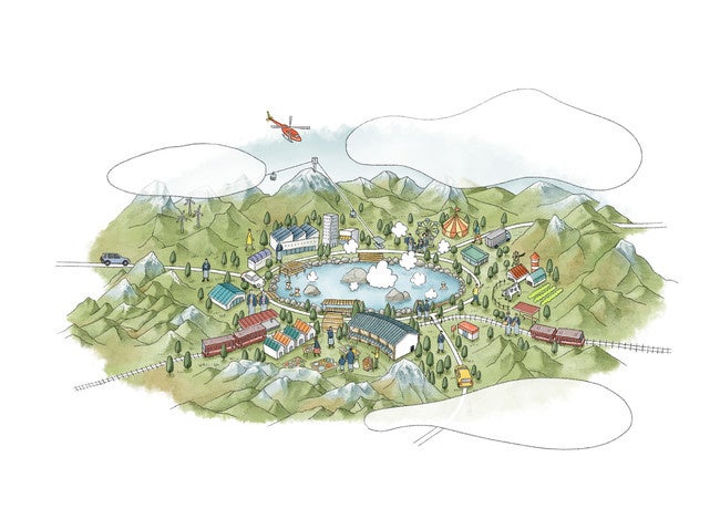 ▲ライフカルチャープラットフォーム「北欧、暮らしの道具店」イメージ図 独自の世界観（ライフ・カルチャー）があふれるサービスを体験できる リゾートパークのようなプラットフォーム