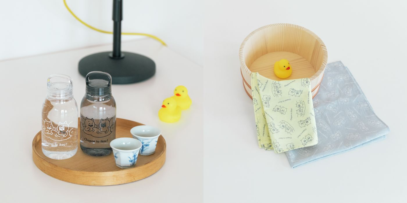 ウォーターボトル・ハンカチ