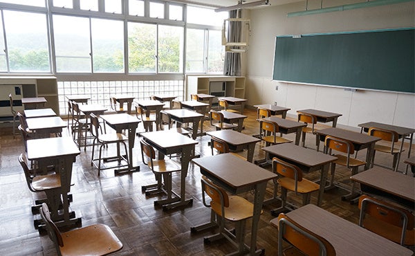 旧虎杖中学校 廃校時の様子