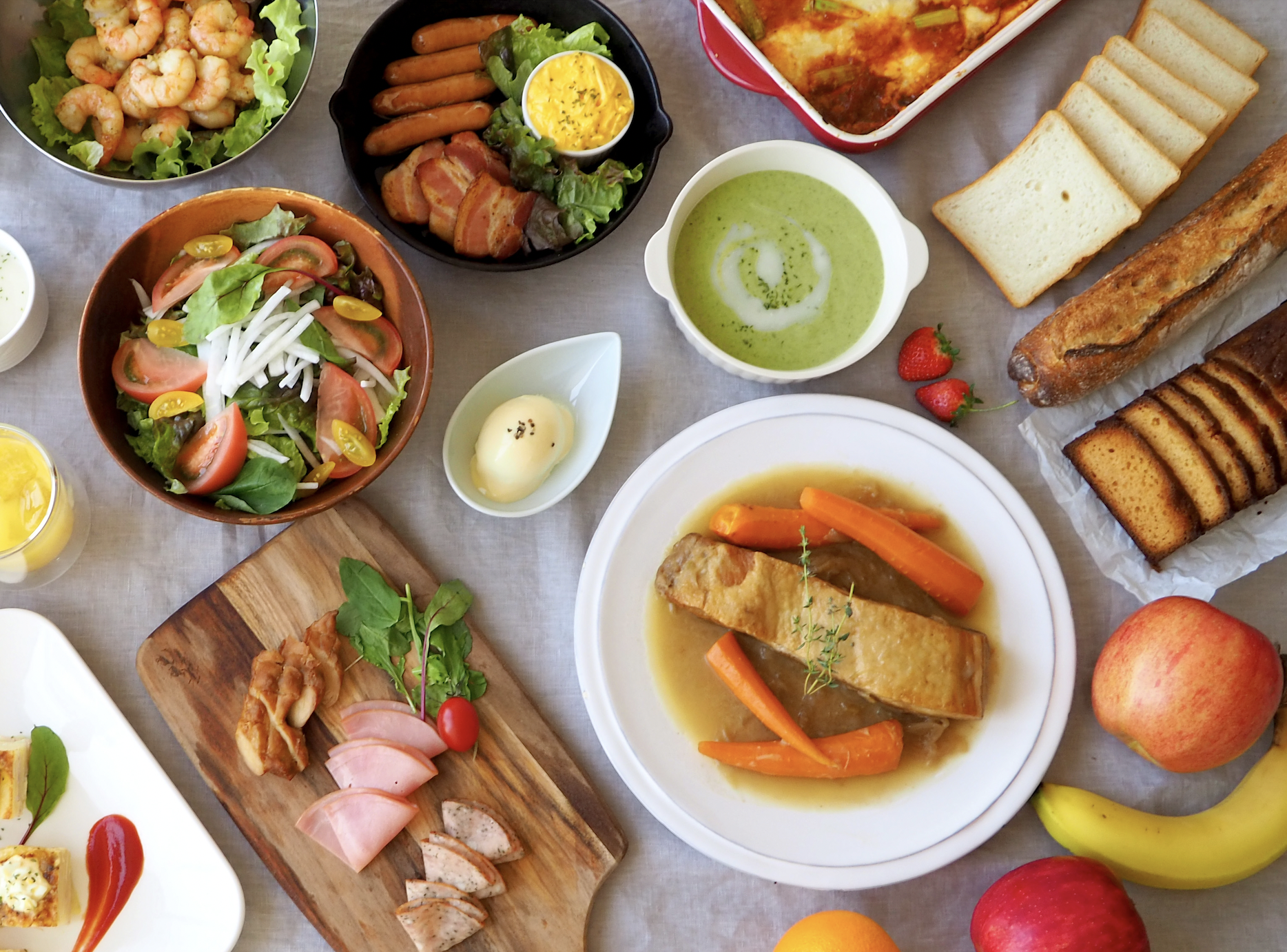 朝食バイキング