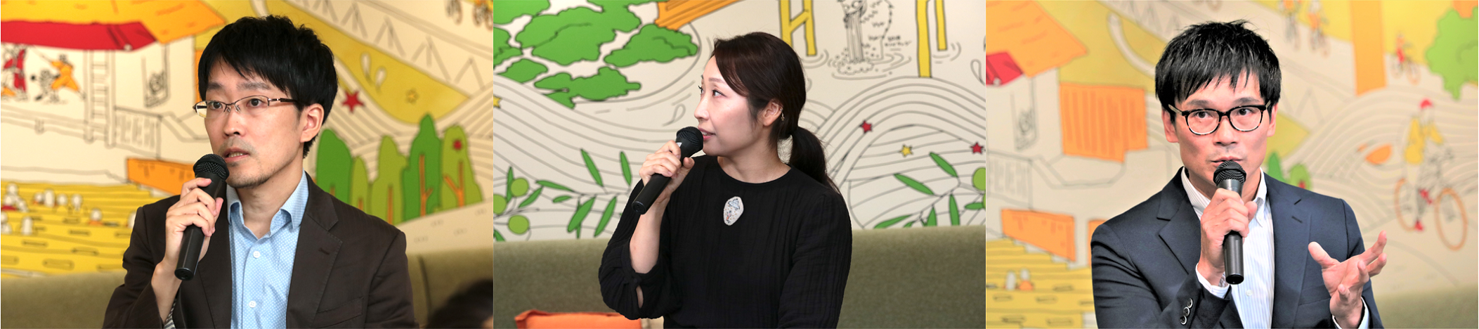 左：片倉恒氏、中：金孝妍氏、右：大間光記氏