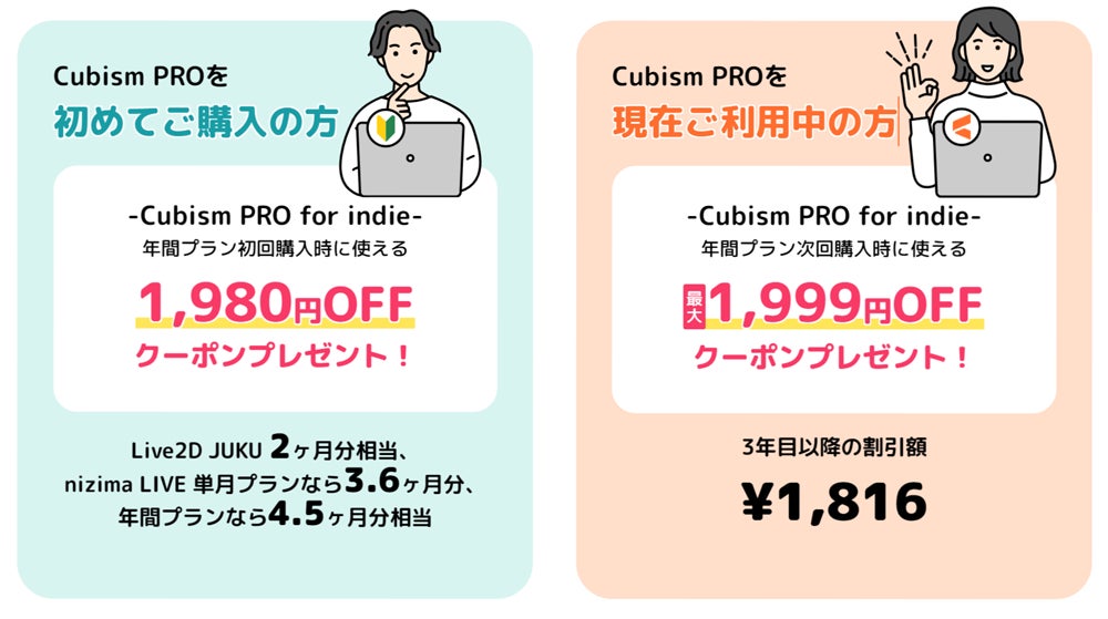 Live2Dセット割』スタート!セットでお得に始めよう!続けよう Live2Dセット割』スタート!セットでお得に始めよう!続けよう