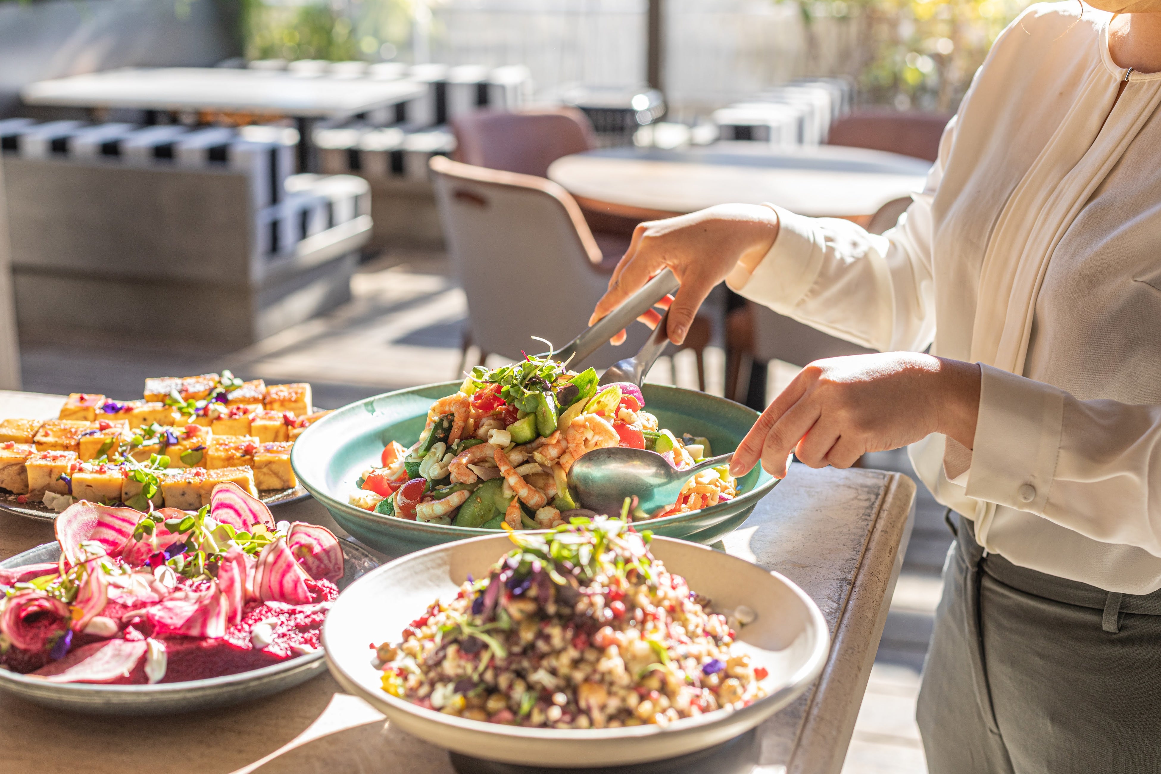 シェフこだわりの料理がずらり
