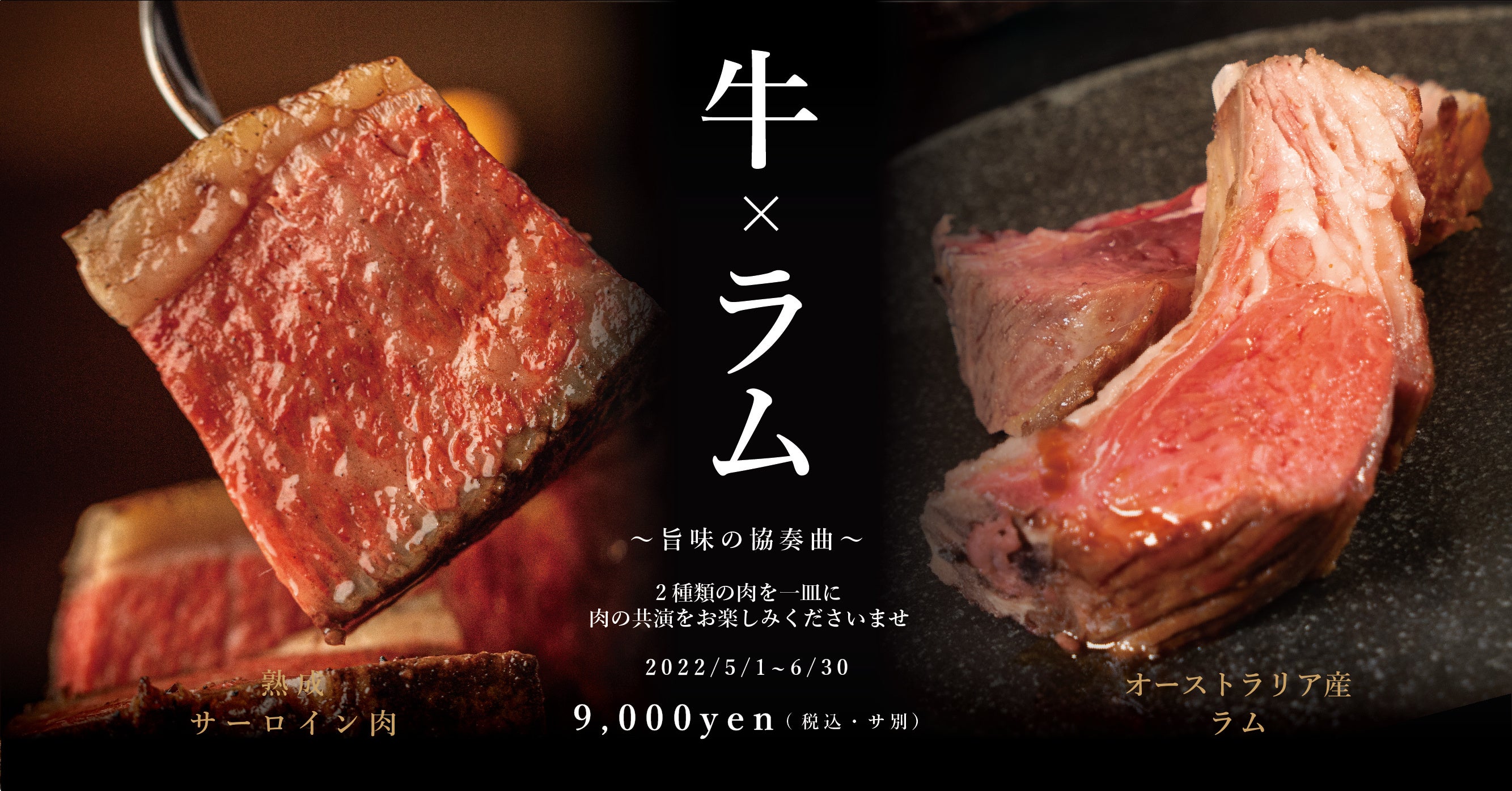 【期間限定】牛×ラムコース