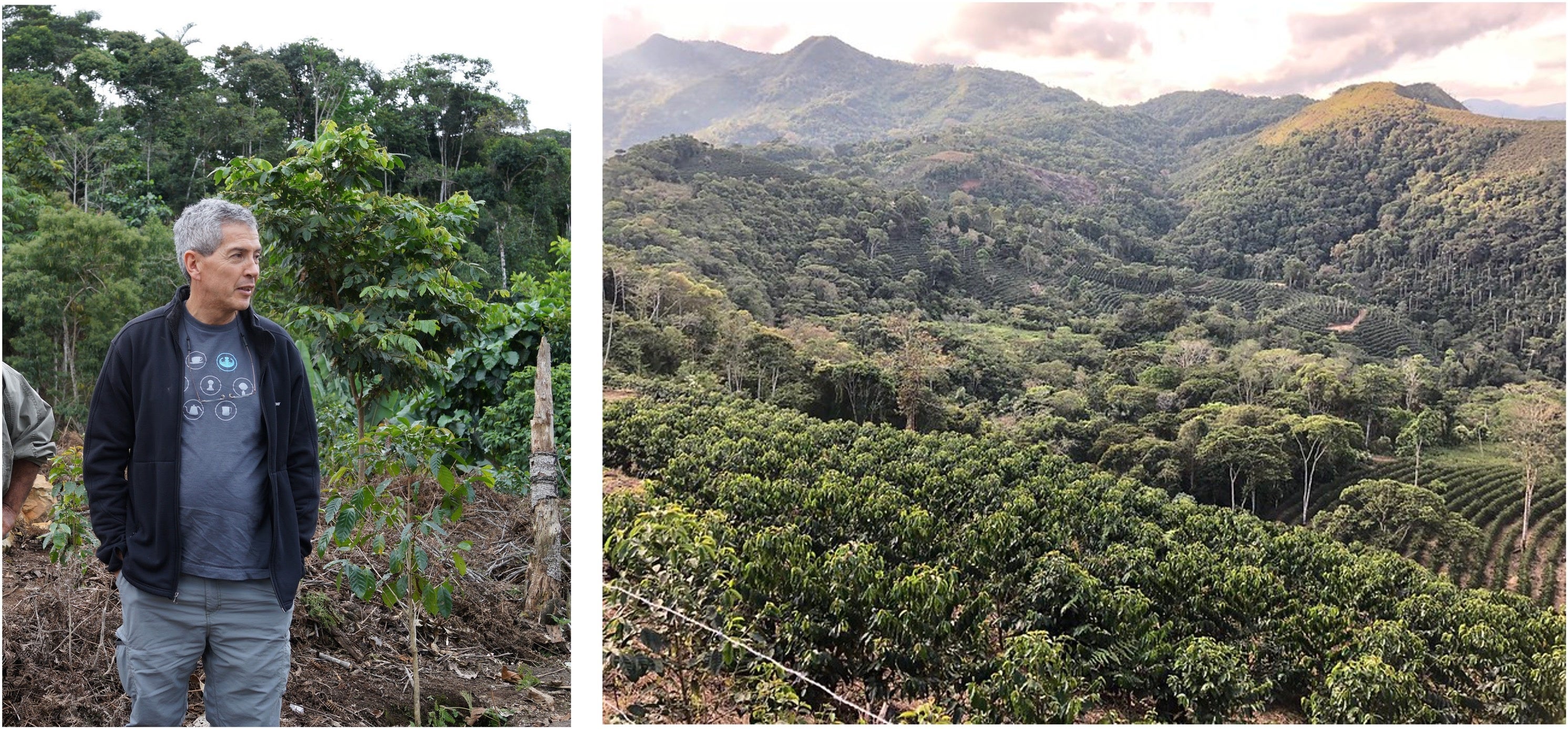 左）ペドロ・ロドリゲス氏　　　右）ワリキ農園